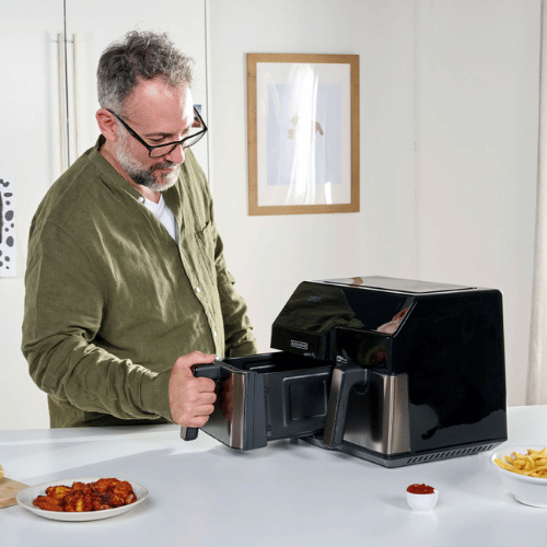סיר טיגון באוויר חם 2 תאים Black+Decker BXAF9000E