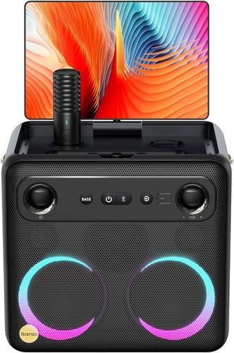 רמקול אלחוטי נייד לקריוקי Ikarao Break X2 עם מסך 10.1״