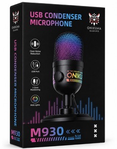 מיקרופון גיימינג USB Onikuma M930 RGB | USB Condenser Gaming Microphone