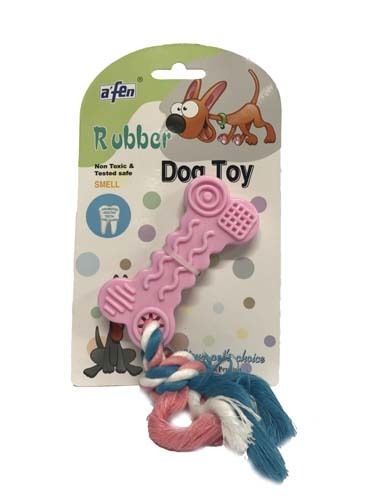 אפן משחק נשכן עצם שטוחה וחבל לגורים לכלב