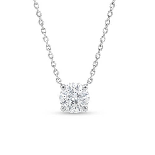 שרשרת ותליון יהלום עגול 1.0ct זהב 14K