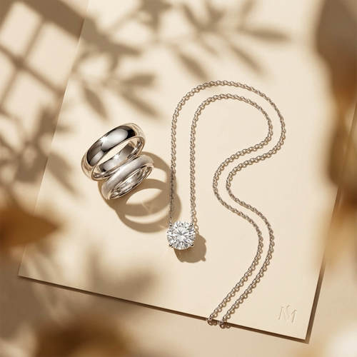 שרשרת ותליון יהלום עגול 1.0ct זהב 14K
