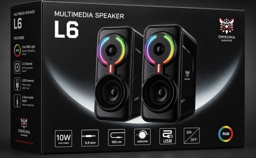 רמקולי גיימינג Onikuma L6 RGB | Multimedia Gaming Speakers