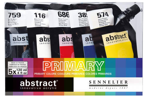 סט צבעי אקריליק Abstract | צבעי יסוד Primary