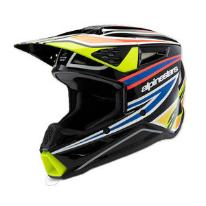 קסדת נוער שטח אלפינסטארס ALPINESTARS S-M3 Wurx שחור/צהוב/כחול/אדום