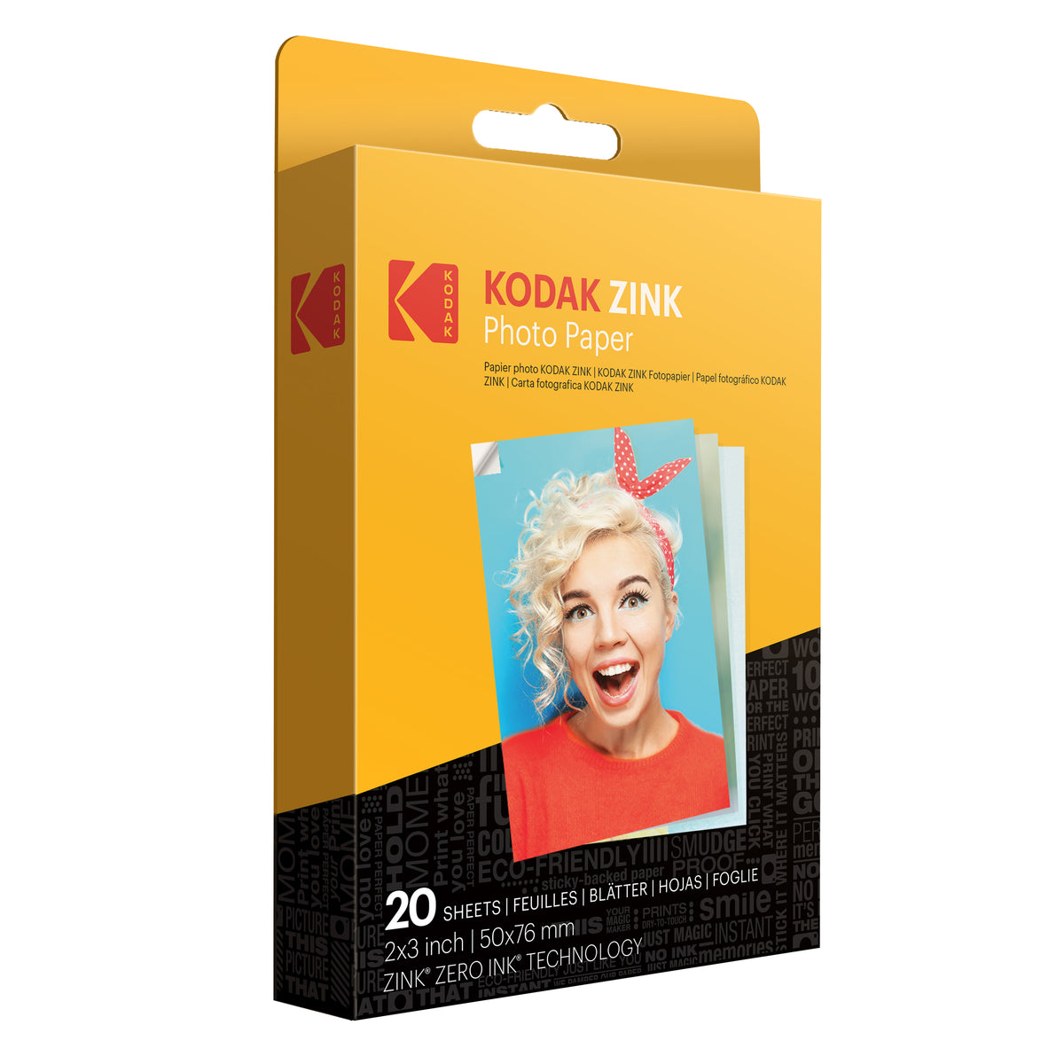 KODAK נייר צילום ZINK למצלמות אינסטנט — מארז 20 דפים