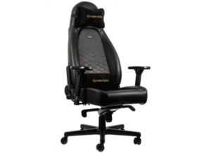 כיסא גיימינג NOBLECHAIRS ICON BLACK/GOLD בצבע שחור/זהב NBL-ICN-PU-GOL