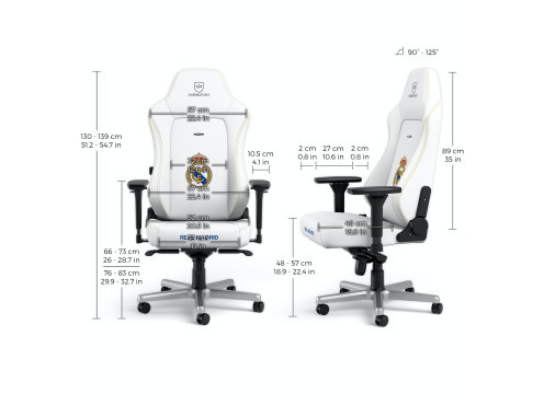 כיסא גיימינג NOBLECHAIRS HERO REAL MADRID EDITION