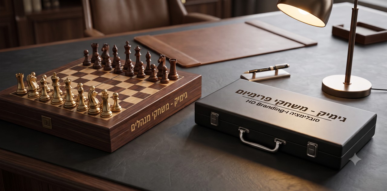 משחקי שחמט ומארזי פוקר יוקרתיים לגבר בעיצוב אישי