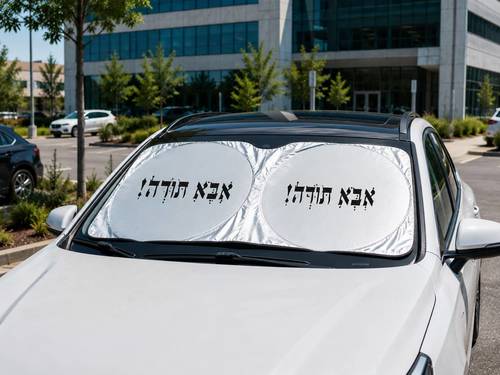 צלון לרכב עם אפשרות למיתוג