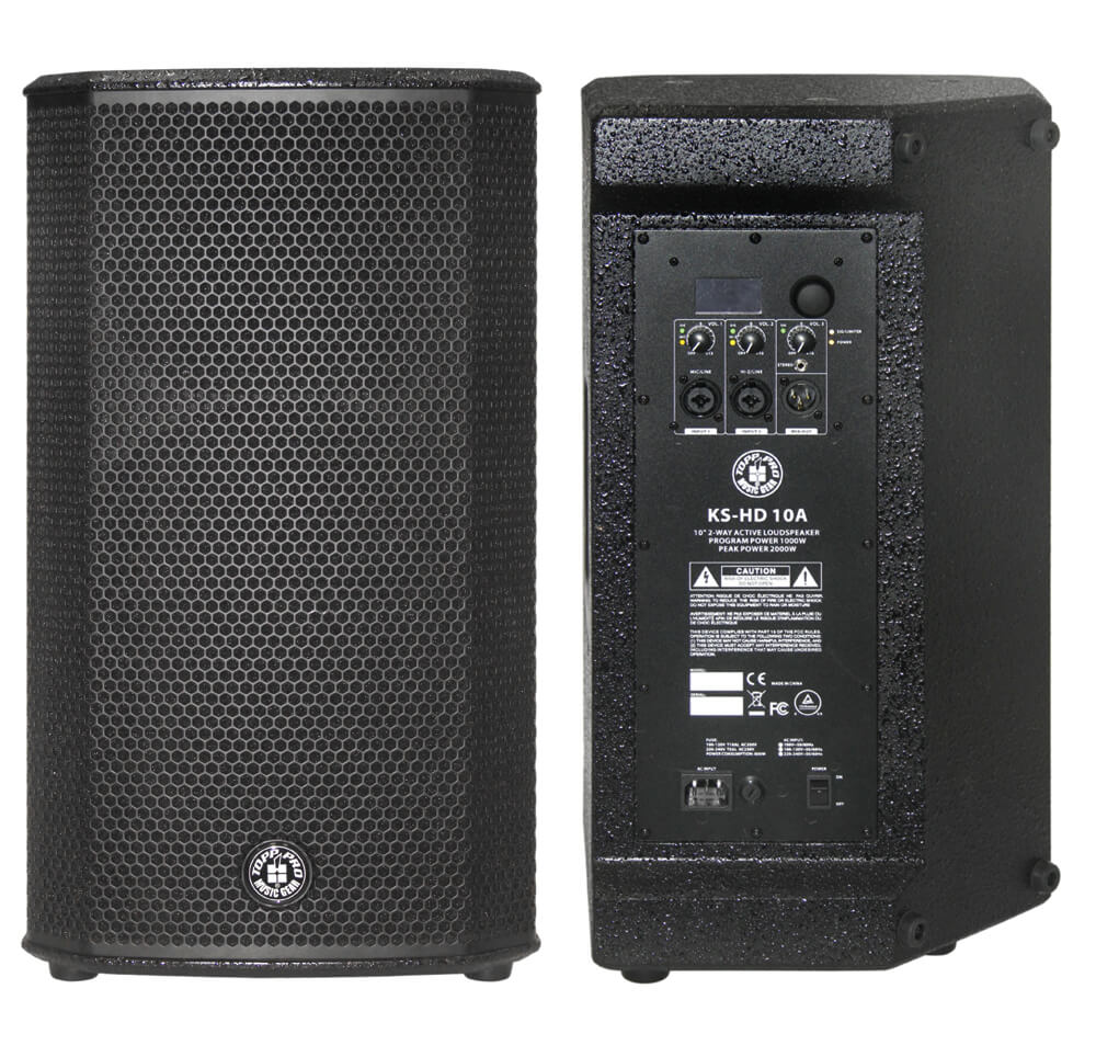 Topp Pro KS-HD10A – רמקול מוגבר 10 אינץ׳ 2000W בארגז עץ