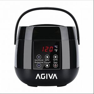 מחמם שעווה דיגיטלי מקצועי AGIVA WaxPro 360 - שחור
