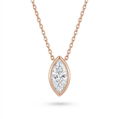שרשרת ותליון יהלום מרקיזה 1.0ct זהב 14K