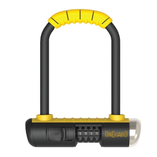 מנעול פרסה משולב קומבינציה קוד 4 ספרות ONGUARD דגם 8010c (Combo) U-Lock