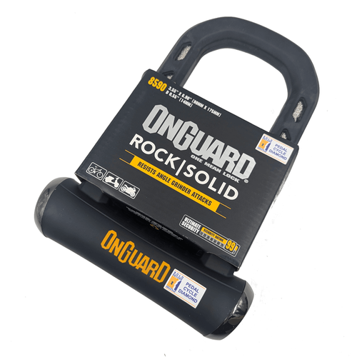 מנעול פרסה OnGuard 14mm RockSolid 8590 – עמיד בפני חיתוך דיסק