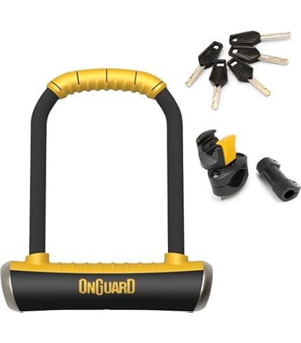 מנעול פרסה מסיבי OnGuard 16.8mm Brute 8000 – הגנה ברמה הגבוהה ביותר לאופניים וקורקינטים