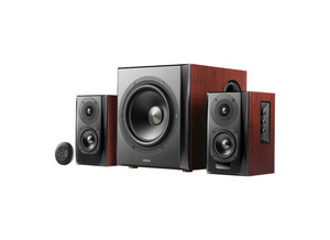 מערכת רמקולים 2.1 עם סאבוופר EDIFIER S350DB 150W BLUETOOTH צבע חום