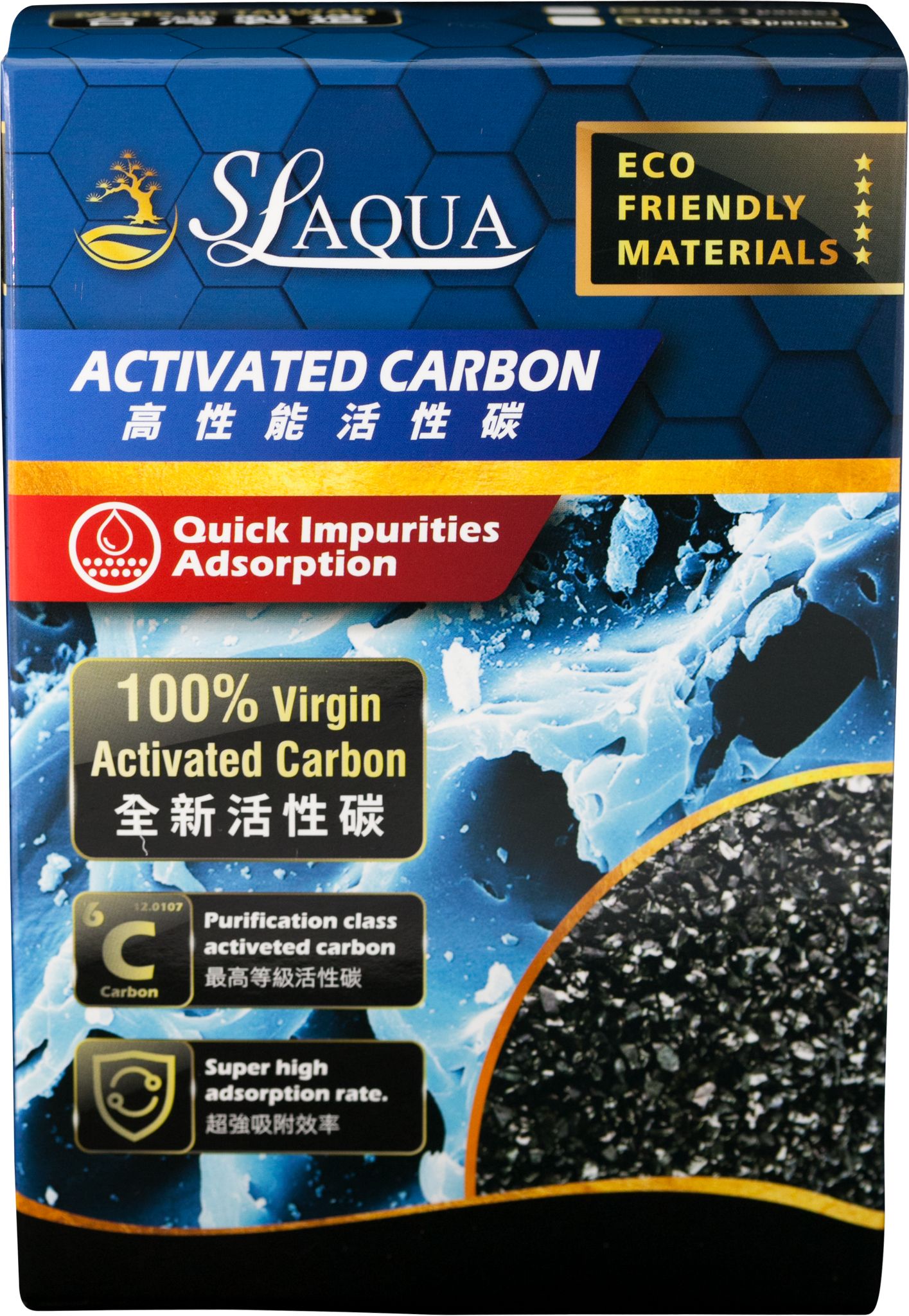 SL-AQUA פחם פעיל 100% טהור 300 גרם Activated carbon