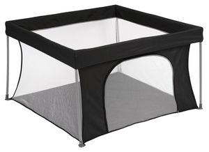 מתחם פעילות ולול מרווח מתקפל 125X125 ס"מ עם פתח צד PlayField - שחור