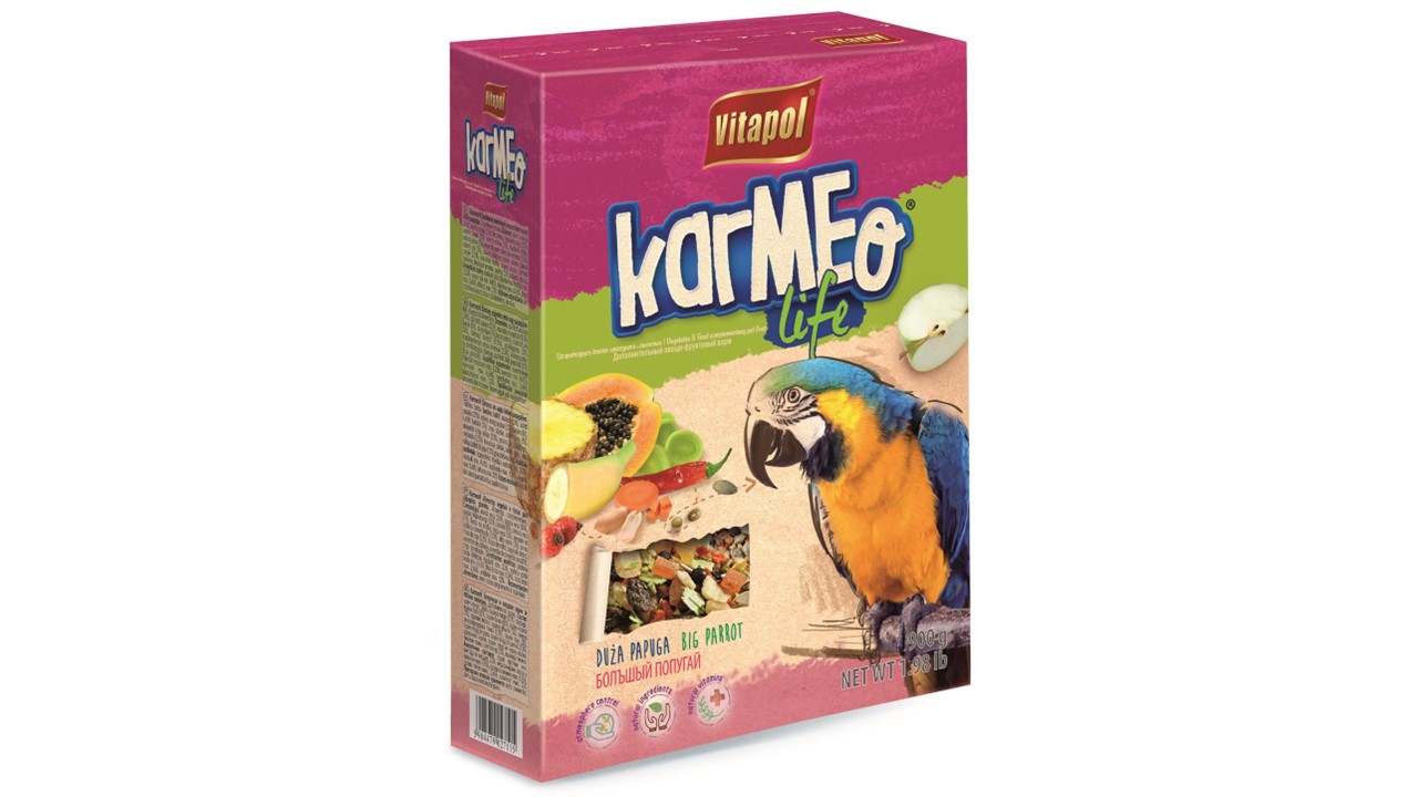 ויטאפול קרמאו פרימיום תוכים גדולים תערובת - 900 גרם