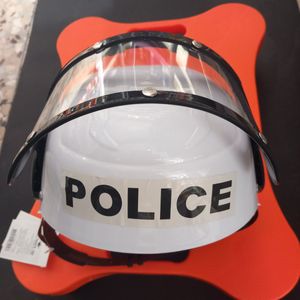 קסדה שוטר POLICE לבן GT-1962-4