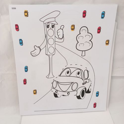חוברת  צביעה מחץ לחץ - אני נזהר בדרכים 6056 -קידו בוקס