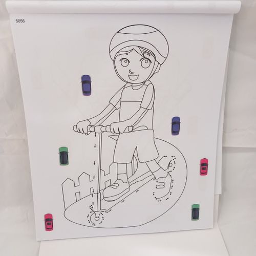 חוברת  צביעה מחץ לחץ - אני נזהר בדרכים 6056 -קידו בוקס