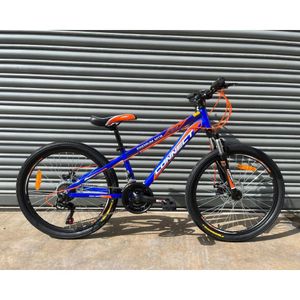 אופניים מידה 20" שלדת אלומיניום 7 הילוכים בצבע כחול וכתום - CONNECT
