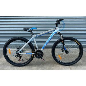 אופניים מידה 20" שלדת אלומיניום 7 הילוכים בצבע אפור ותכלת - CONNECT