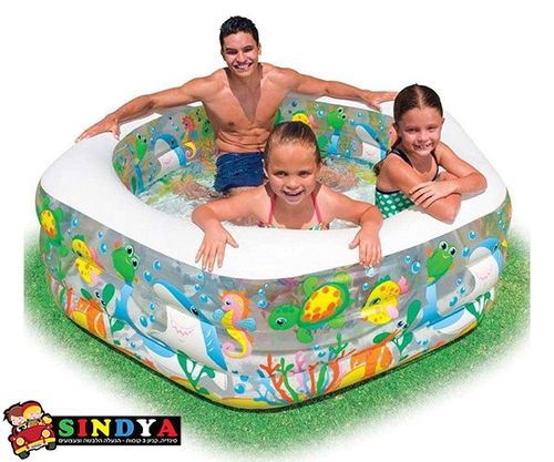 בסט וואי -בריכה מתנפחת 191X178X61 ס''מ- Intex 56493 - שונית באוקיינוס-INTEX