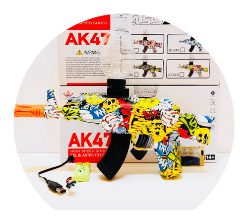 רובה ג'ל חזק אוטומט סוללה  נטענת - AK4 ELECTRICE GEL  SO-203-3