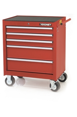 עגלת עבודה 5 מגירות B-585 אדום