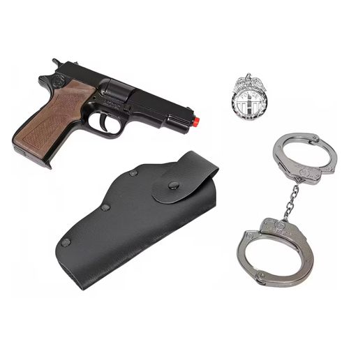 ערכת אביזרי משטרה עם רובה פיקות  - Pulio Set of policeman Gonher