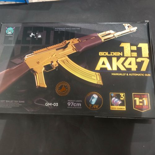 רובה ג'ל אוטומט סוללה נטענת -  Gel blaster GOLDEN AK47  גודל 97 ס''מ