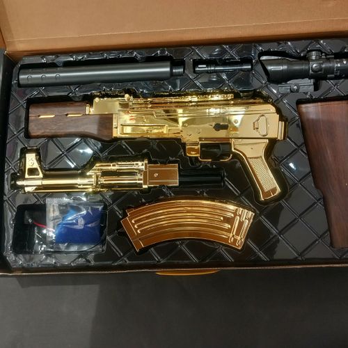 רובה ג'ל אוטומט סוללה נטענת -  Gel blaster GOLDEN AK47  גודל 97 ס''מ