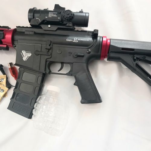 רובה ג'ל חשמלי  אוטומט נטען  גודל 77 ס''מ  - DUALMODE  SHOOT FAST BURST