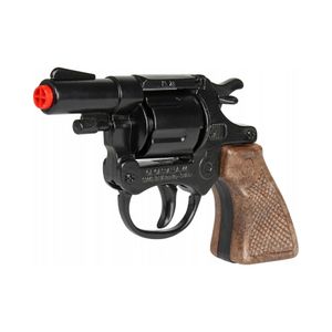 אקדח תופי משטרתי קומפקטי שחור 8 יריות - GONHER Small Metal Police Revolver