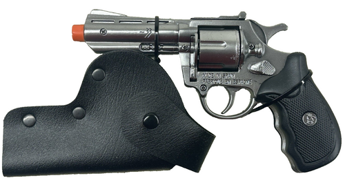 סט אקדח 8 תוף משטרתי ונרתיק -  Police children's gun Gonher