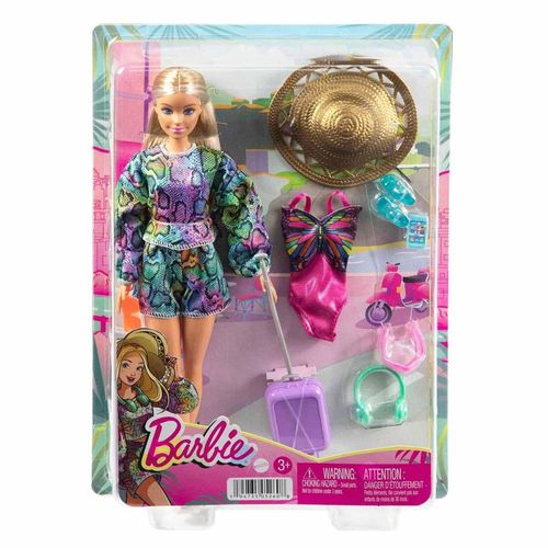 ברבי - ברבי בחופשת קיץ עם אביזרים  -  BARBIE HGM54