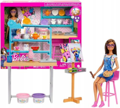 ברבי -מארז סטודיו לאומנות כולל בצק -  BARBIE HCM85