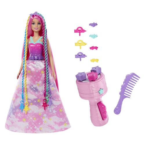 ברבי - דרימטופיה נסיכה עם מכשיר לעיצוב שיער  -  BARBIE HNJ06
