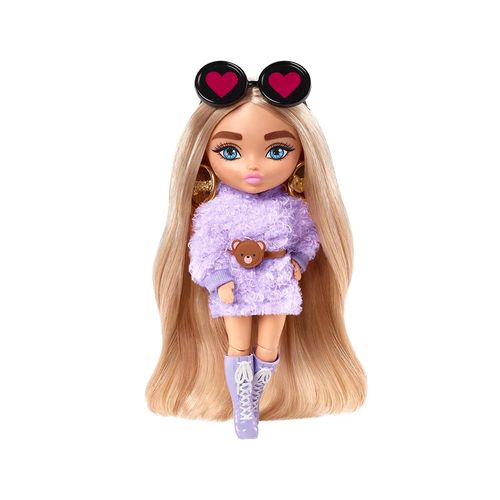 ברבי - בובת אקסטרה מיני שריג סגול - BARBIE EXTRA HGP66