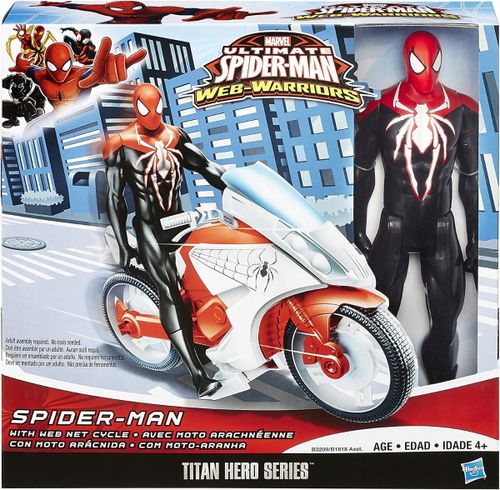 ספיידרמן - דמות ספיידרמן 30 ס''מ  עם אופנוע - SPIDERMAN