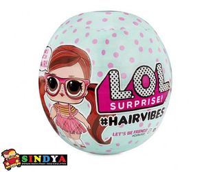 לול-  בובת הפתעה לעיצוב השיער עם תוספות lol - L.O.L SURPRISE HAIRVIBES DOLLS WITH 15 SURPRISES