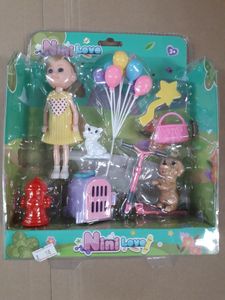 בובת ניני אהבה - בובה + קורקינט 2 חיות מחמד ואביזרים ליום הולדת