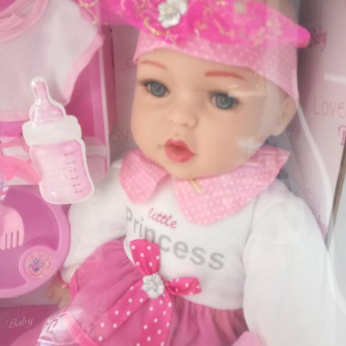 בובה + אביזרי אכילה -  LOVELY BABY