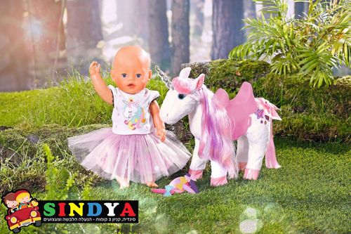 בייבי בורן בובת חד קרן עם אורות וצלילים - Baby Born