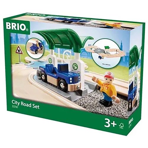 בריו - סט מסלול בעיר ומכונית ודמות מעץ -BRIO 33747