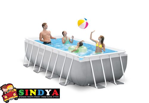 בריכת שחייה אולטרה צינורות מלבנית 400X200X100 INTEX 26788
