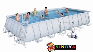 בריכת שחייה אולטרה צינורות מלבנית 732X366X132 BESTWAY 56475